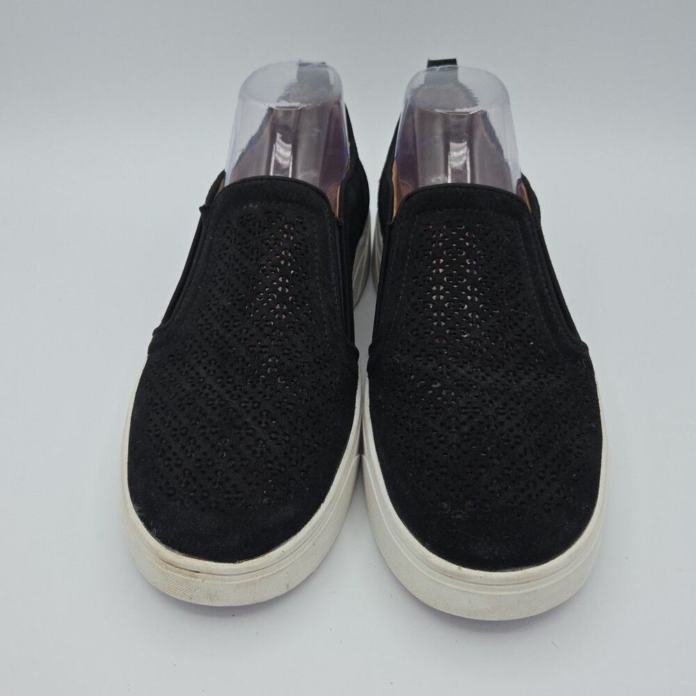 Vionic Kimmie Perforated Black Suede Slip On Sneakers Shoes Women Size 10 EUC - Picture 3 of 9